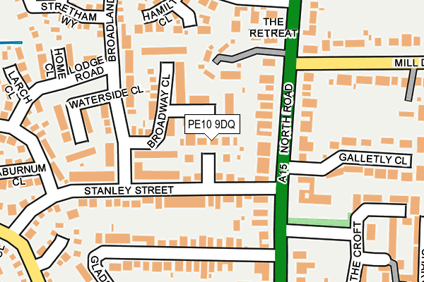 PE10 9DQ map - OS OpenMap – Local (Ordnance Survey)