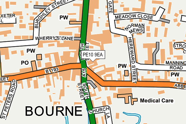 Map of NEWTON FALLOWELL (BOURNE SALES & LETTINGS) LTD at local scale