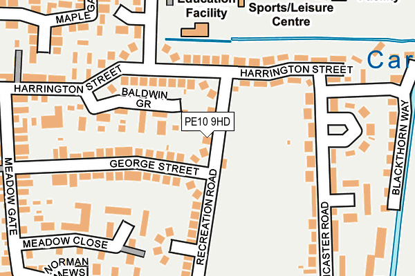 PE10 9HD map - OS OpenMap – Local (Ordnance Survey)