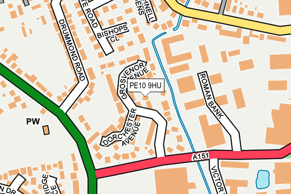 PE10 9HU map - OS OpenMap – Local (Ordnance Survey)