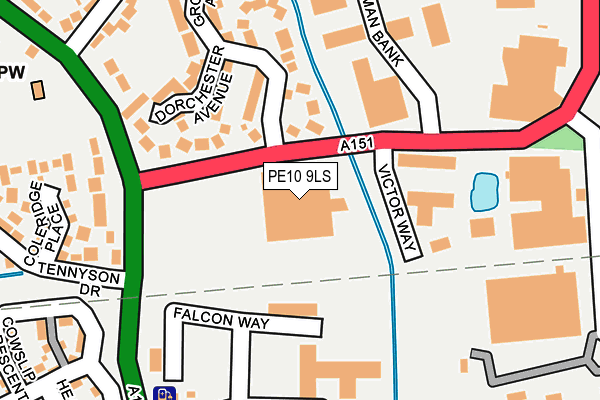 PE10 9LS map - OS OpenMap – Local (Ordnance Survey)
