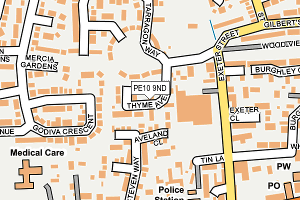 PE10 9ND map - OS OpenMap – Local (Ordnance Survey)
