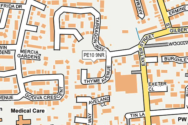 PE10 9NR map - OS OpenMap – Local (Ordnance Survey)