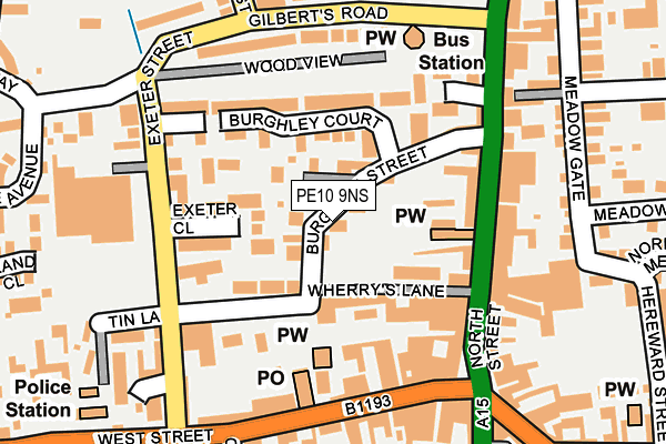 PE10 9NS map - OS OpenMap – Local (Ordnance Survey)