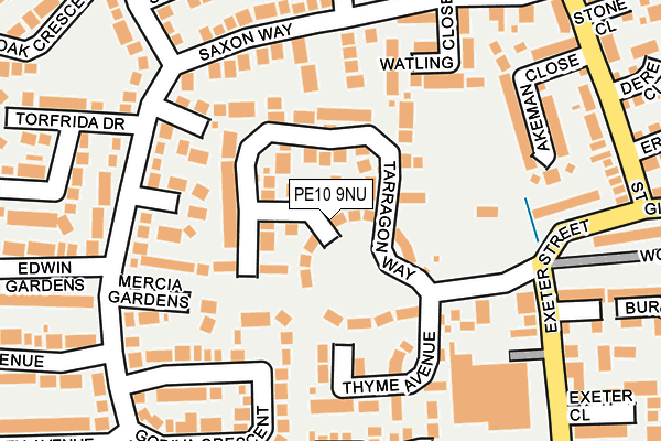 PE10 9NU map - OS OpenMap – Local (Ordnance Survey)