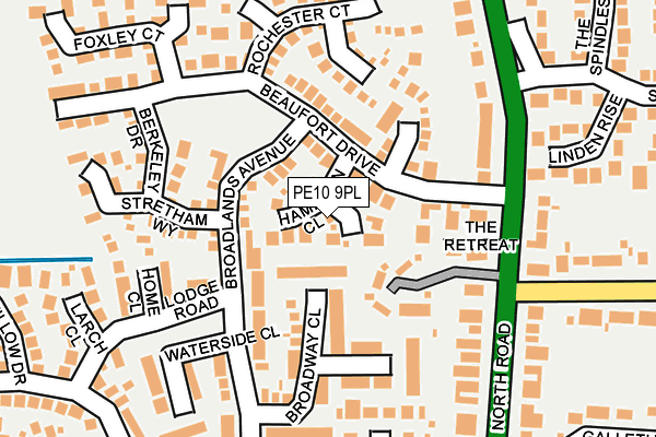 PE10 9PL map - OS OpenMap – Local (Ordnance Survey)