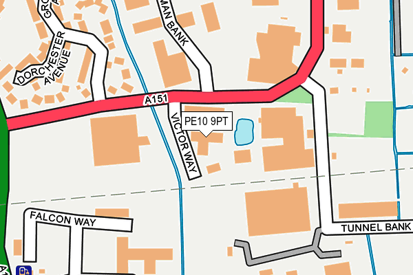 PE10 9PT map - OS OpenMap – Local (Ordnance Survey)