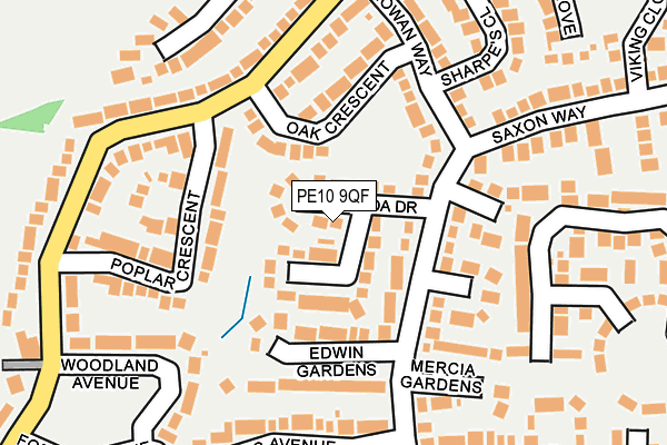 PE10 9QF map - OS OpenMap – Local (Ordnance Survey)