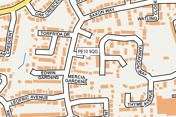 PE10 9QG map - OS OpenMap – Local (Ordnance Survey)