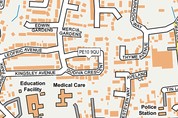 PE10 9QU map - OS OpenMap – Local (Ordnance Survey)