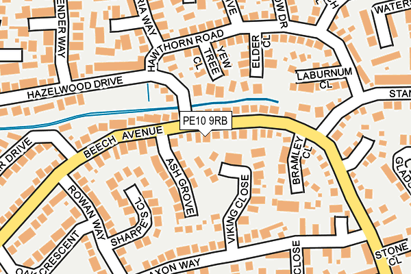 PE10 9RB map - OS OpenMap – Local (Ordnance Survey)