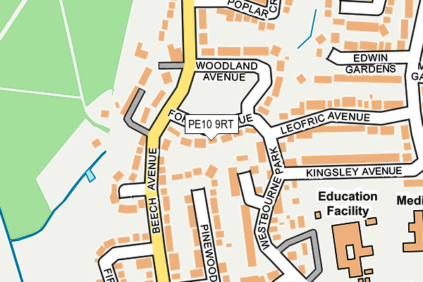 PE10 9RT map - OS OpenMap – Local (Ordnance Survey)