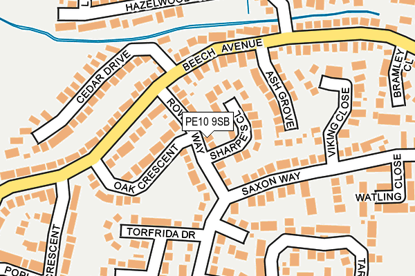 PE10 9SB map - OS OpenMap – Local (Ordnance Survey)