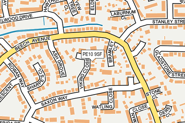 PE10 9SF map - OS OpenMap – Local (Ordnance Survey)