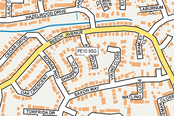 PE10 9SG map - OS OpenMap – Local (Ordnance Survey)