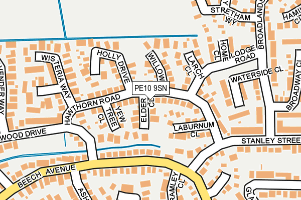 PE10 9SN map - OS OpenMap – Local (Ordnance Survey)
