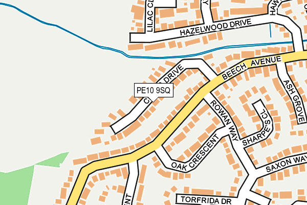 PE10 9SQ map - OS OpenMap – Local (Ordnance Survey)