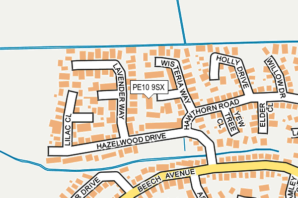 PE10 9SX map - OS OpenMap – Local (Ordnance Survey)