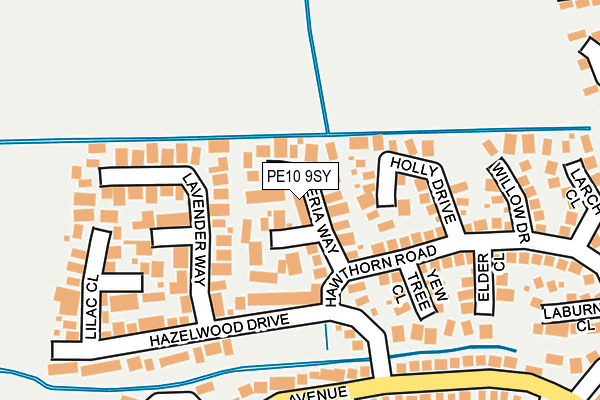 PE10 9SY map - OS OpenMap – Local (Ordnance Survey)