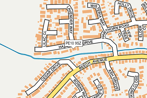 PE10 9SZ map - OS OpenMap – Local (Ordnance Survey)