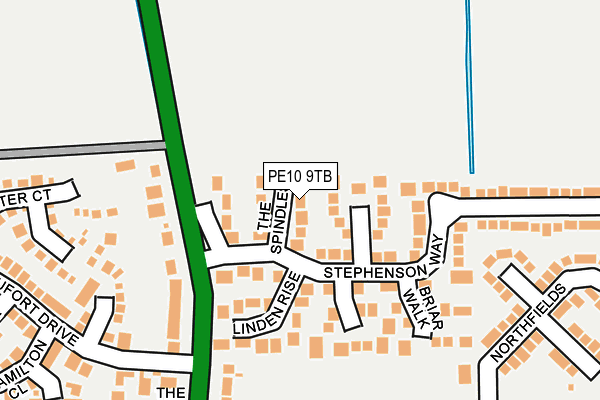 PE10 9TB map - OS OpenMap – Local (Ordnance Survey)