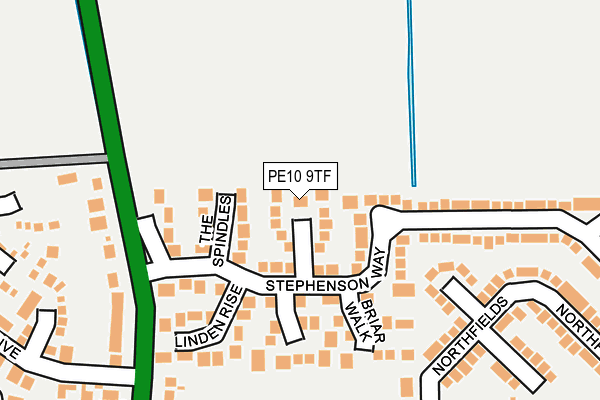 PE10 9TF map - OS OpenMap – Local (Ordnance Survey)