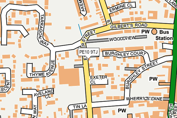PE10 9TJ map - OS OpenMap – Local (Ordnance Survey)