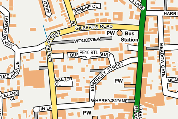 PE10 9TL map - OS OpenMap – Local (Ordnance Survey)