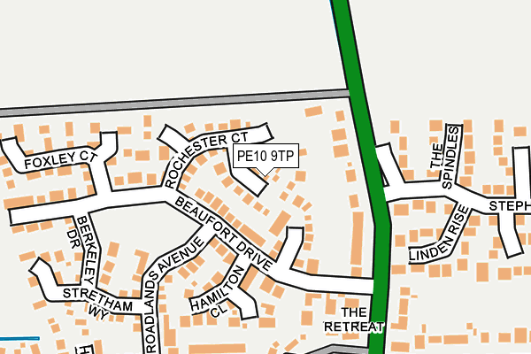 PE10 9TP map - OS OpenMap – Local (Ordnance Survey)