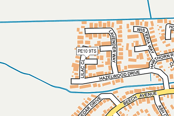 PE10 9TS map - OS OpenMap – Local (Ordnance Survey)