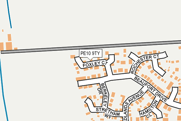 PE10 9TY map - OS OpenMap – Local (Ordnance Survey)