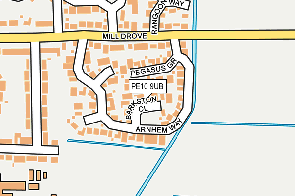 PE10 9UB map - OS OpenMap – Local (Ordnance Survey)