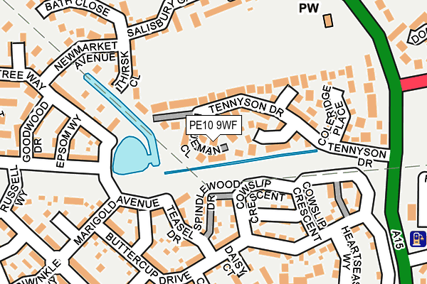 PE10 9WF map - OS OpenMap – Local (Ordnance Survey)