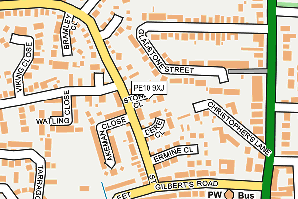 PE10 9XJ map - OS OpenMap – Local (Ordnance Survey)