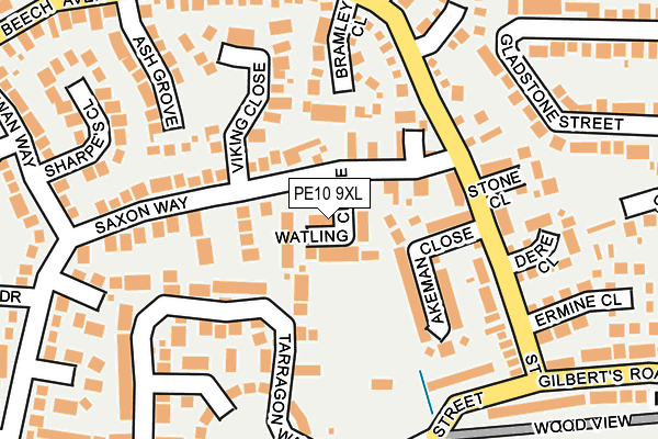 PE10 9XL map - OS OpenMap – Local (Ordnance Survey)