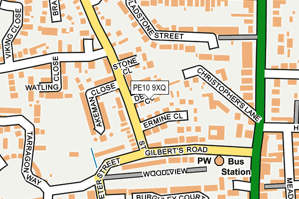 PE10 9XQ map - OS OpenMap – Local (Ordnance Survey)