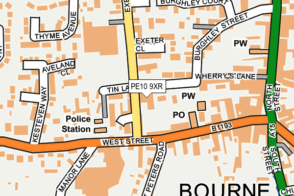 PE10 9XR map - OS OpenMap – Local (Ordnance Survey)