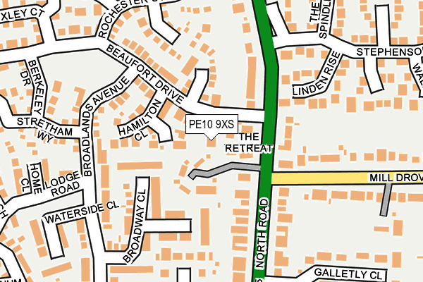 PE10 9XS map - OS OpenMap – Local (Ordnance Survey)
