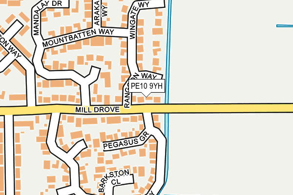 PE10 9YH map - OS OpenMap – Local (Ordnance Survey)