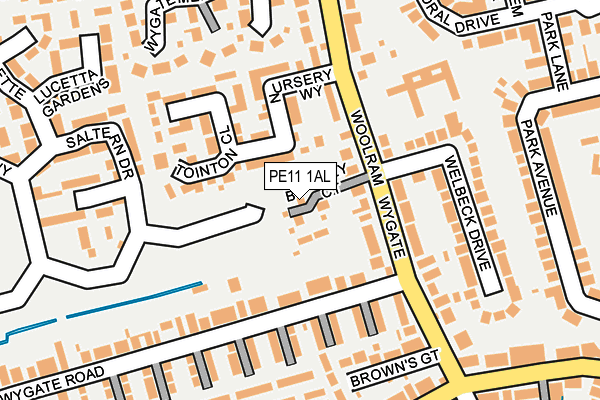 PE11 1AL map - OS OpenMap – Local (Ordnance Survey)