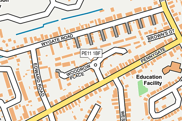 PE11 1BF map - OS OpenMap – Local (Ordnance Survey)