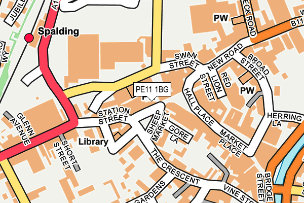 PE11 1BG map - OS OpenMap – Local (Ordnance Survey)