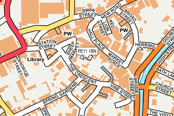 PE11 1BN map - OS OpenMap – Local (Ordnance Survey)