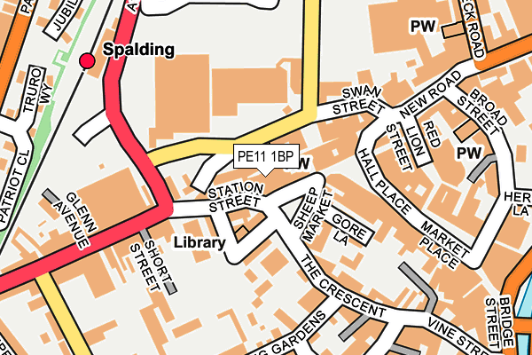 PE11 1BP map - OS OpenMap – Local (Ordnance Survey)