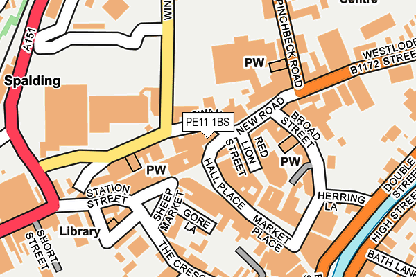 PE11 1BS map - OS OpenMap – Local (Ordnance Survey)