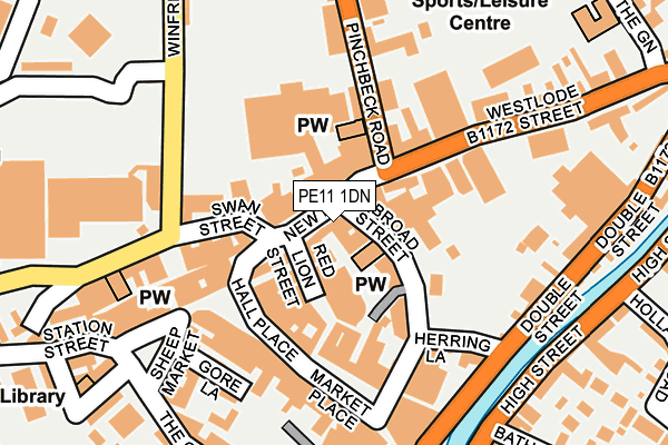 PE11 1DN map - OS OpenMap – Local (Ordnance Survey)