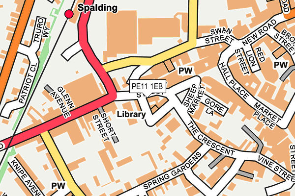 PE11 1EB map - OS OpenMap – Local (Ordnance Survey)