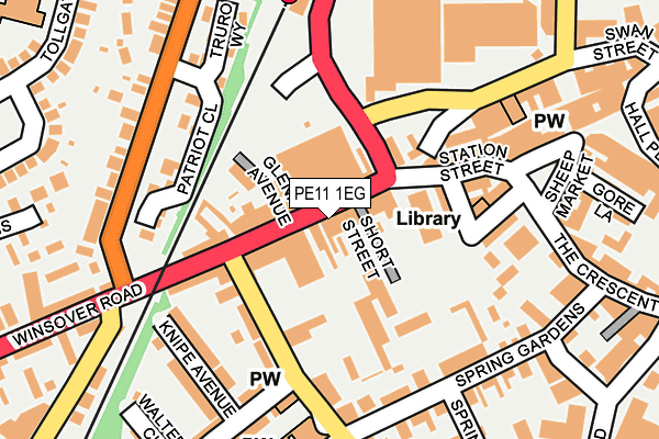 PE11 1EG map - OS OpenMap – Local (Ordnance Survey)
