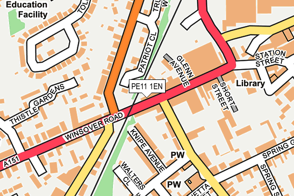 PE11 1EN map - OS OpenMap – Local (Ordnance Survey)