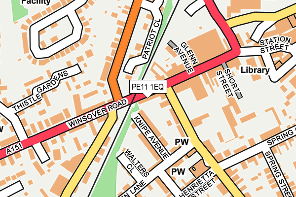 PE11 1EQ map - OS OpenMap – Local (Ordnance Survey)